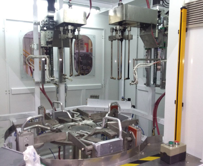 에어 컨디셔너 알루미늄을 위한 턴테이블 화염 자동적인 놋쇠로 만드는 기계/자동 놋쇠로 만드는 기계는 배관합니다