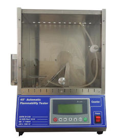 좋은 가격 EN71 가연성 시험 장비 45° 자동적인 가연성 검사자 220V, 50Hz 0-99.9S 온라인으로